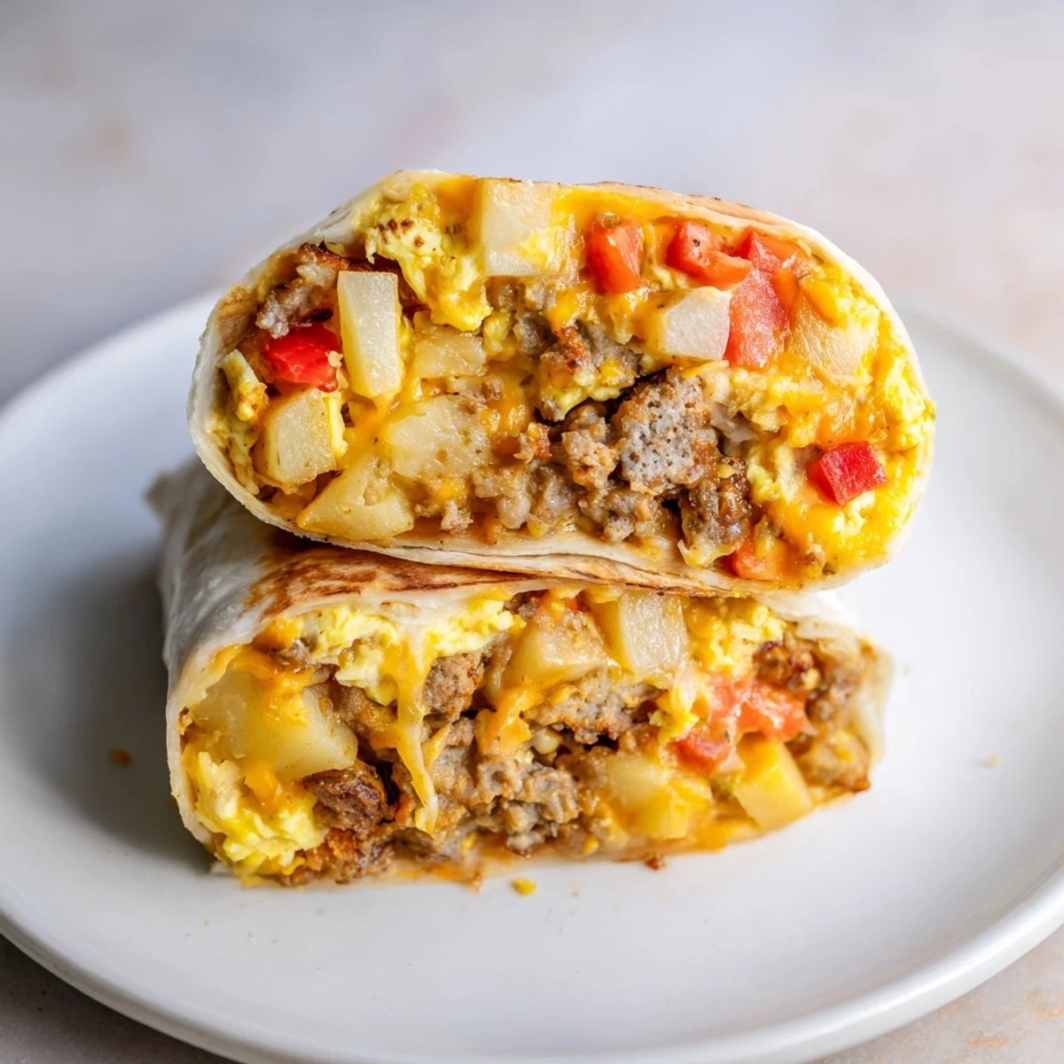 Hearty Breakfast Burrito Wrap