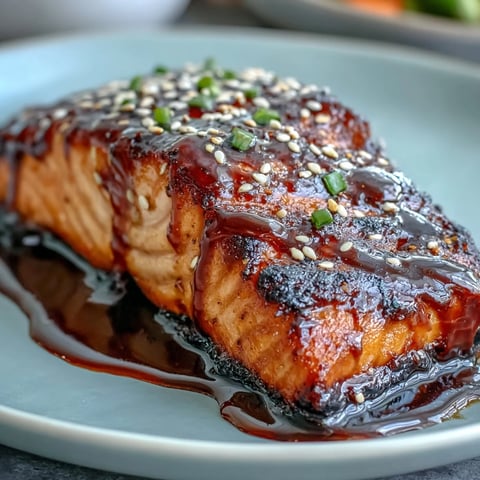 Glistening maple soy glazed salmon fillet sits atop fluffy jasmine rice with vibrant steamed broccoli and snap peas for a colorful weeknight dinner.