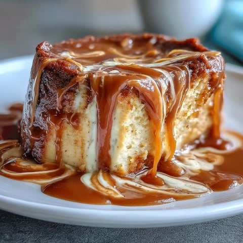 A glossy, golden miso caramel sauce with deep amber hue and rich, savory-sweet aroma.