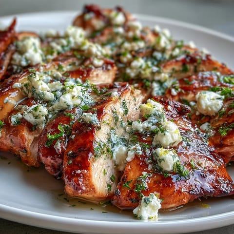 Tender Greek Chicken with Lemon and Feta plated with a crisp Greek salad, showcasing golden-brown sear and crumbled cheese.