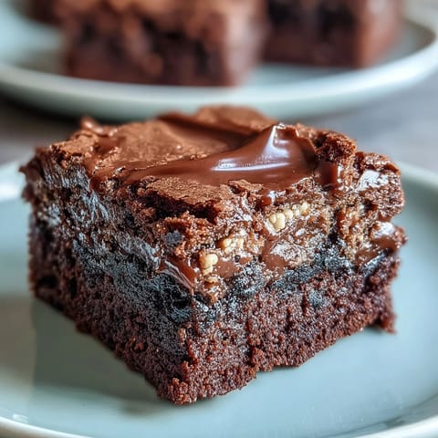 Rich black sesame brownie with deep chocolate swirls, offering a nutty, fudgy texture and earthy flavor in every bite.  