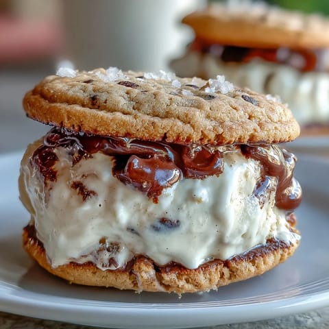 Creamy vanilla bean ice cream sandwiched between soft, coffee-flavored cookies, inspired by the classic Frappuccino flavor.  