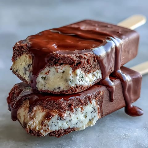 Creamy vanilla bean frappuccino fudge pops with coffee and chocolate swirls for a refreshing summer treat.  