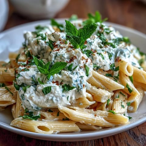 Pea Ricotta Pasta with Mint