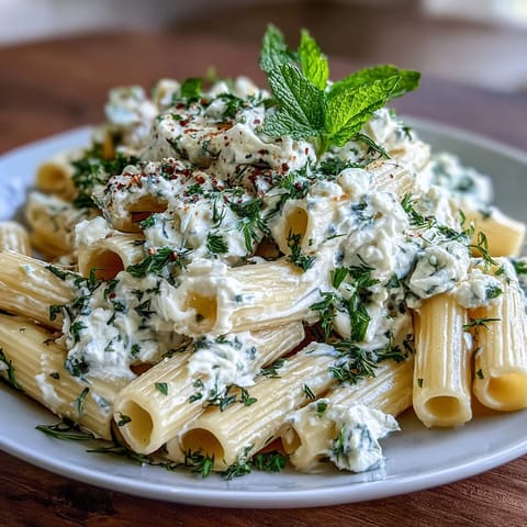 Fresh pea and ricotta pasta with mint, creamy ricotta sauce coating tender pasta and sweet peas.