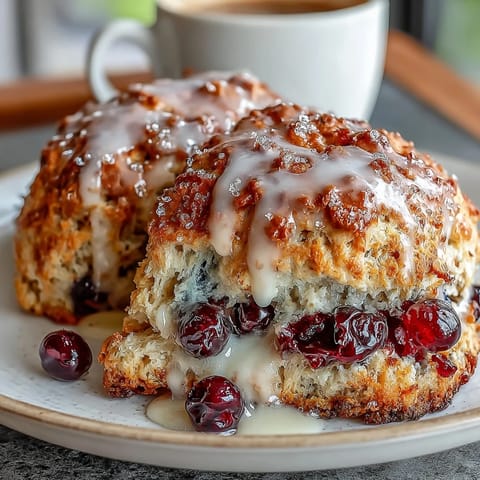 Blueberry Lemon Sourdough Scones with juicy berries and zesty citrus, baked golden and tender for a perfect spring brunch.