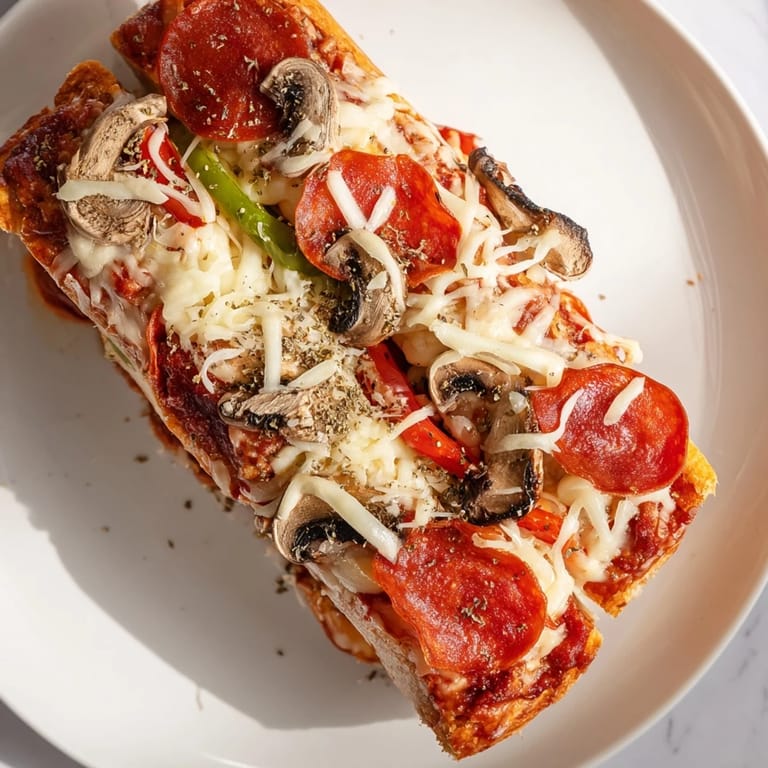 A bubbling, delicious homemade stuffed crust pizza, perfect for a cozy family dinner tonight.