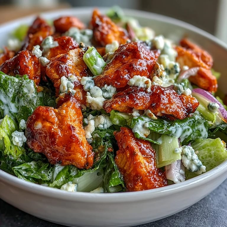 Flavorful chopped Buffalo chicken salad, perfect for a satisfying weeknight meal.