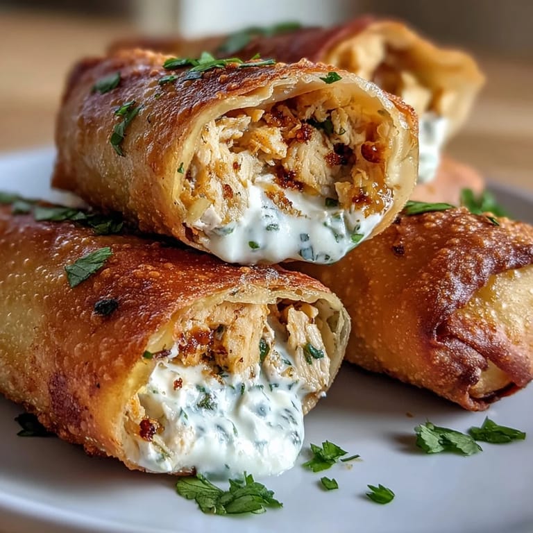 Steam rises from a platter of Mini Chicken Chimis with Jalapeño Cream Cheese, served with fresh cilantro and lime wedges for garnish.