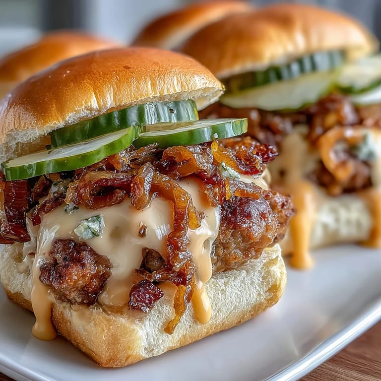 Sizzling Touchdown Brat Sliders with melted cheddar sauce and a side of pretzels are ready for a game day party platter.