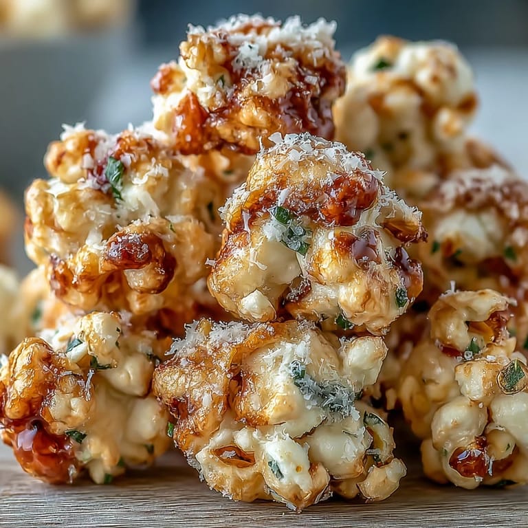 Aromatic truffle popcorn seasoned with delicate fleur de sel, perfect for pairing with sparkling wine or cocktails.