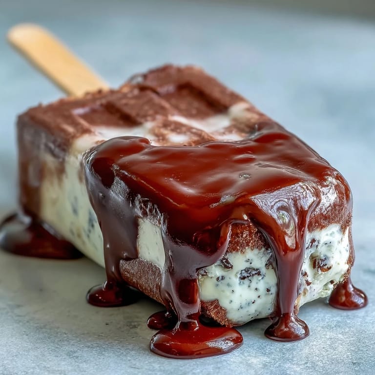 Rich coffee-infused vanilla bean fudge pops, perfect for cooling off with a coffeehouse-inspired dessert.  