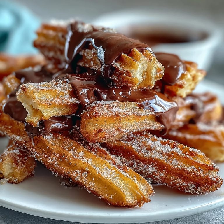 Festive churro bites, crispy on the outside and soft inside, paired with silky chocolate sauce for a Cinco de Mayo treat.